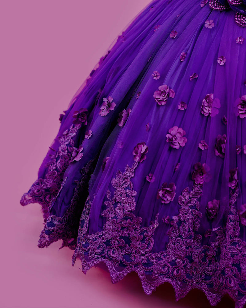 Victorian Style Purple Ball Gown Prom Dress Sweet Sixteen Dress X020